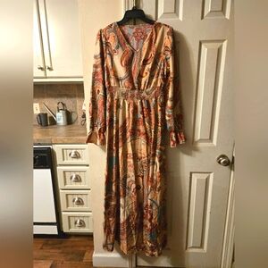 Bohemian Paisley Maxi Dress